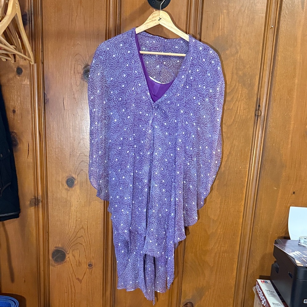 Diane Von Furstenberg Purple Patterned Top